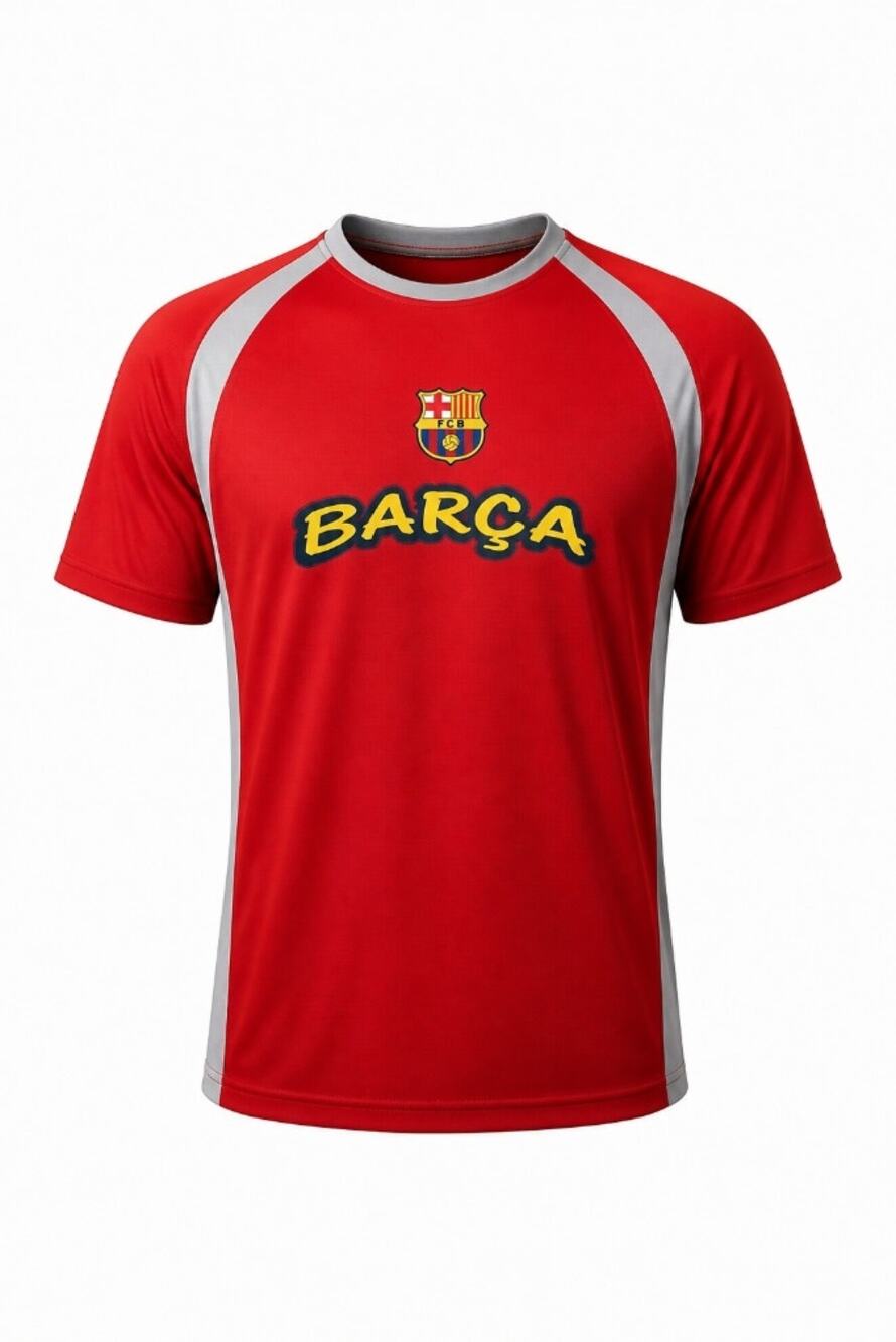 FC Barcelona Barca Ronaldinho 10 Soccer Jersey Shirt Red Orange Mens Size Large
